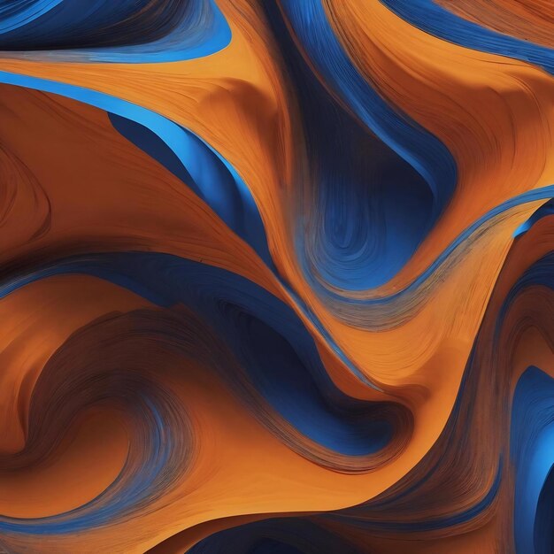 Close up of a piece of paper with orange and blue colors generative ai