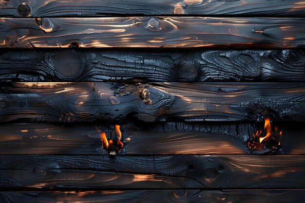 A close up of a piece of wood with fire coming out of it