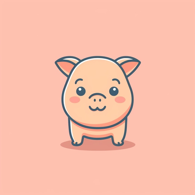 Photo a close up of a pig with a pink background generative ai