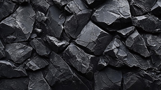 A close up of a pile of coal.