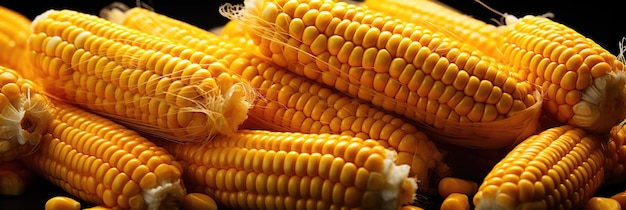 A Close Up Of A Pile Of Corn On The Cob