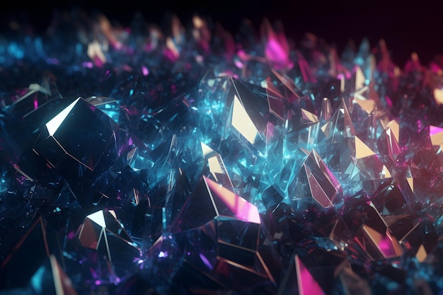 A close up of a pile of diamonds