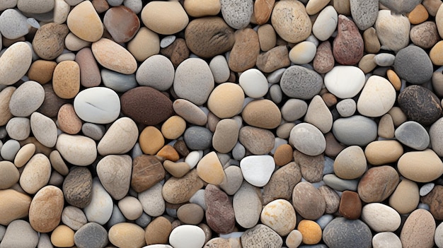 Photo a close up of a pile of rocks and gravel with a red object in the middle generative ai