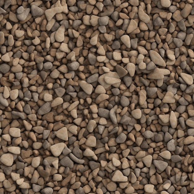 a close up of a pile of rocks and gravel with a small bird on top generative ai