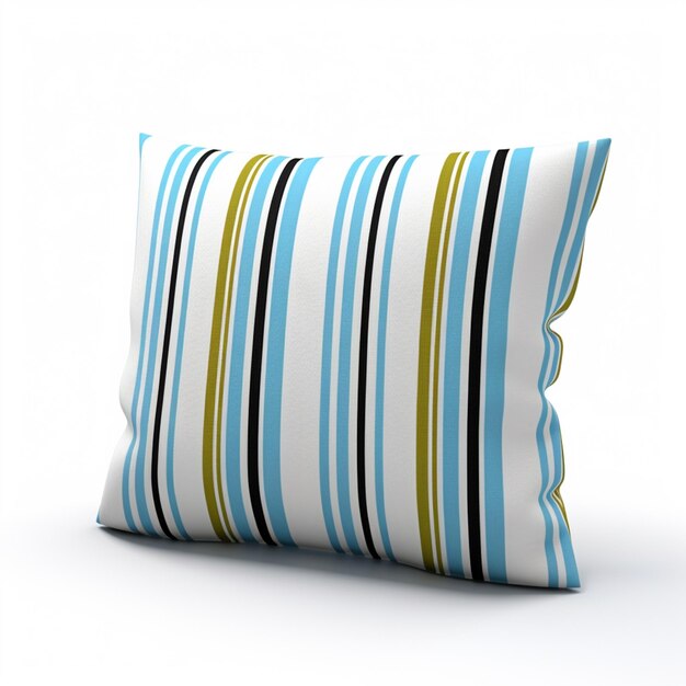 a close up of a pillow with a striped design on it generative ai