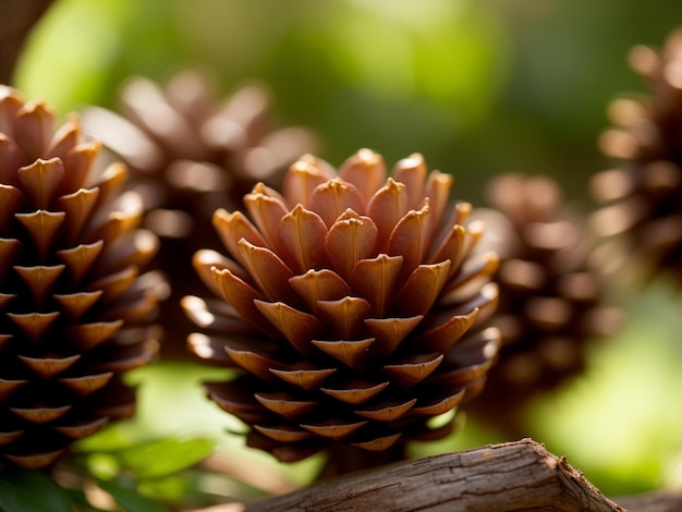 A close up of a pine cone