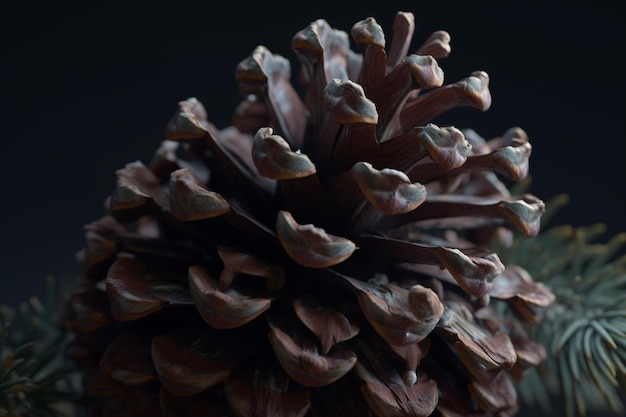 A close up of a pine cone