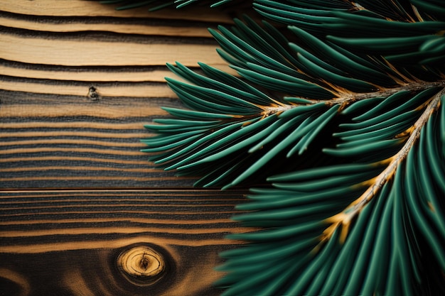 A close up of a pine tree branch generative AI