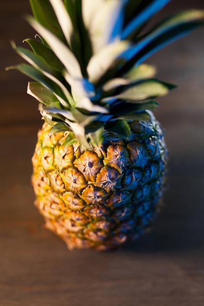 Close-up of pineapple on table