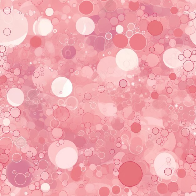 a close up of a pink background with circles and bubbles generative ai