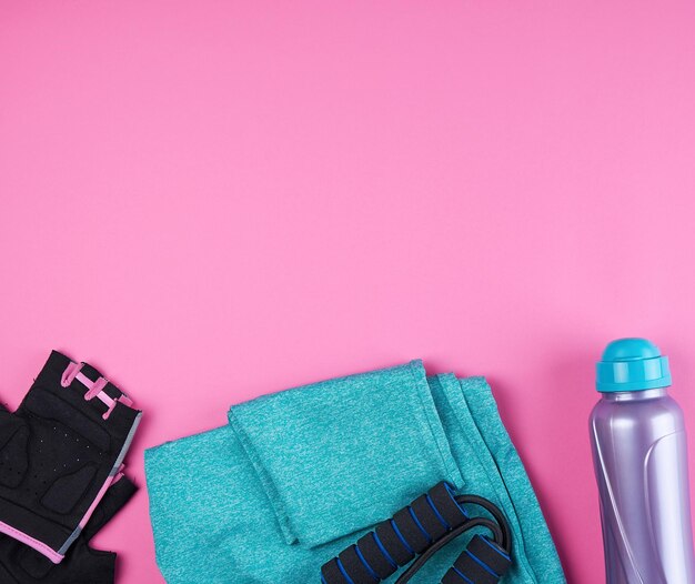 Close-up of pink bottles on table