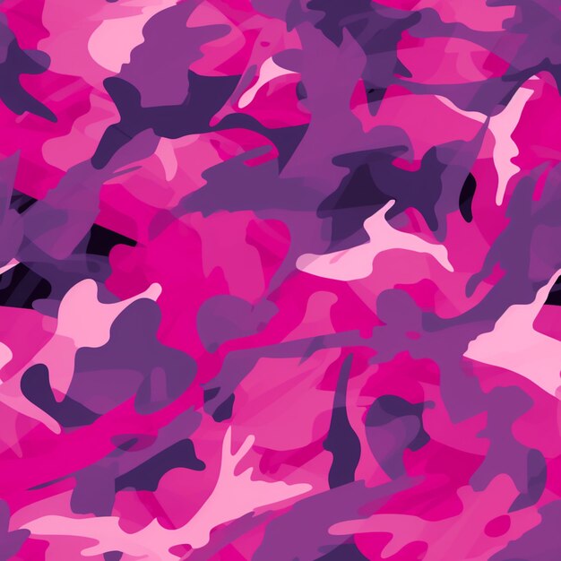 Photo a close up of a pink camouflage pattern with a black background generative ai