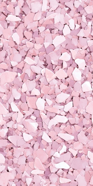 A close up of a pink crushed rock with a white background generative ai