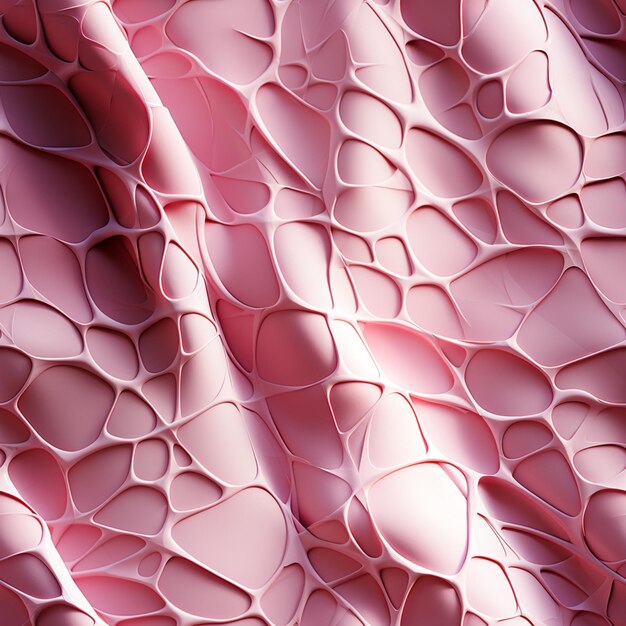 Photo a close up of a pink fabric with a heart pattern generative ai