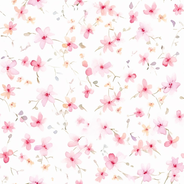 Photo a close up of a pink flower pattern on a white background generative ai