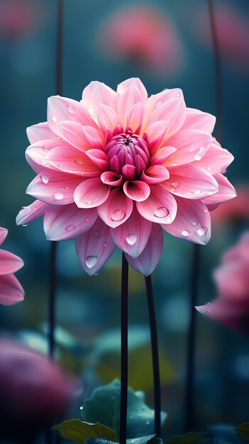 Foto un primo piano di un fiore rosa
