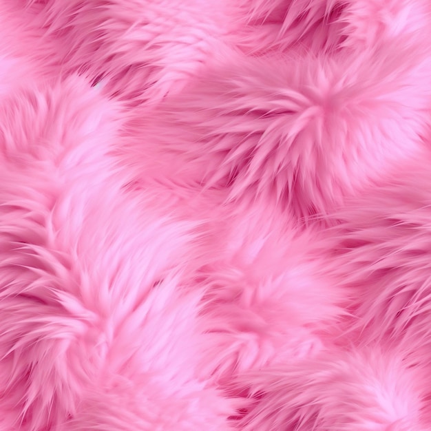 A close up of a pink fur textured background with a very soft feel generative ai