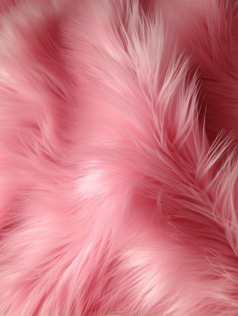 a close up of a pink fur