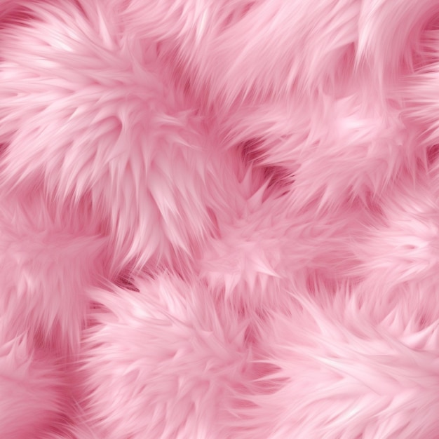 Foto un primo piano di uno sfondo peloso rosa con una morbida consistenza di pelliccia generativa ai