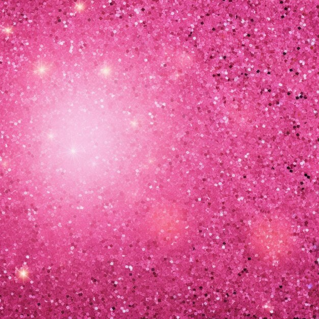 Foto un primo piano di uno sfondo luccicante rosa con una stella al centro generativo ai