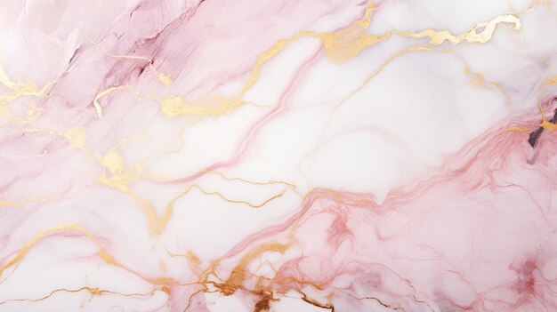 Close up of a pink and golden marble background