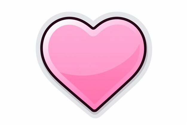 a close up of a pink heart shaped object on a white background generative ai