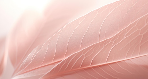 close up of a pink leaf