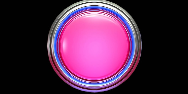 Photo a close up of a pink light in a black background generative ai