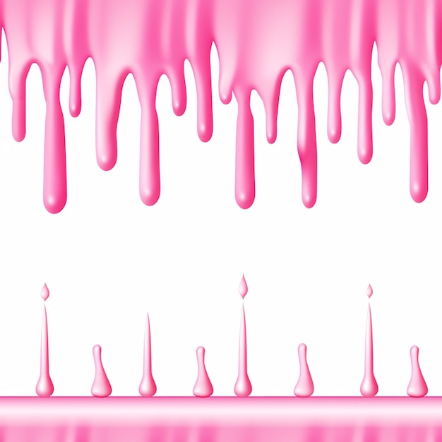 Photo a close up of a pink liquid drip on a white background generative ai