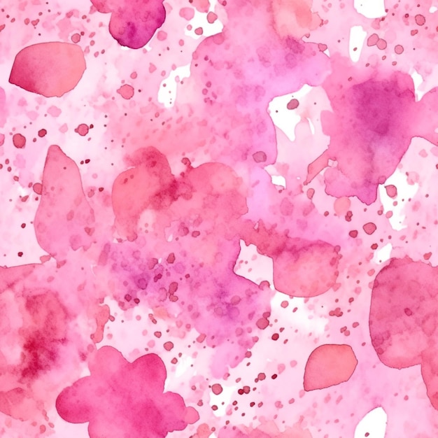 A close up of a pink and purple watercolor background with lots of small flowers generative ai