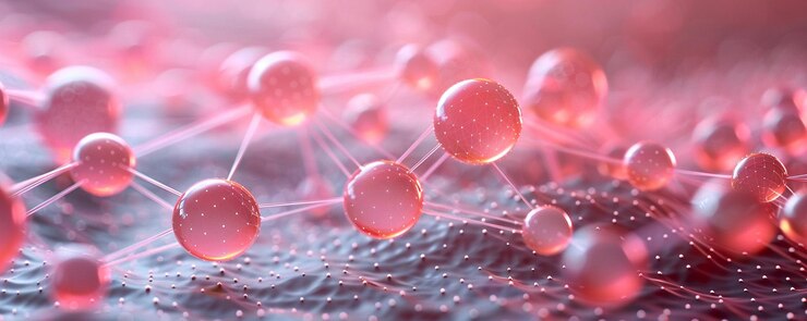 a close up of a pink and red sphere with the words  bubbles  on it