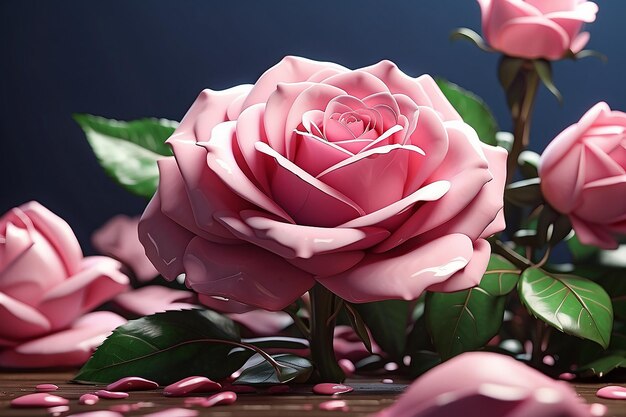 Close up of a pink rose