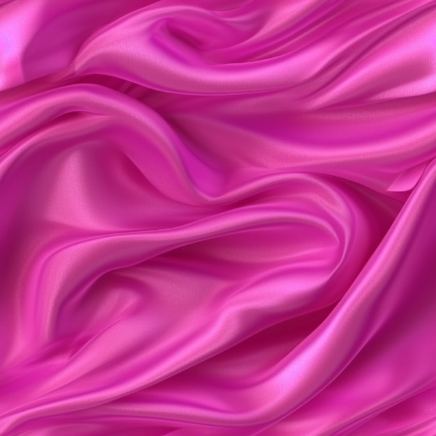 Крупный план розовой шелковой ткани с очень гладкой поверхностью, генерирующий искусственный интеллект