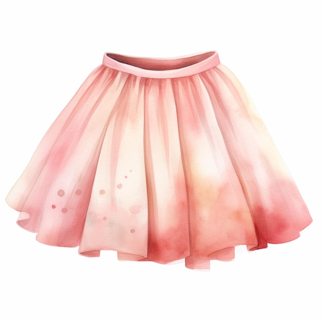 a close up of a pink skirt with a white background generative ai