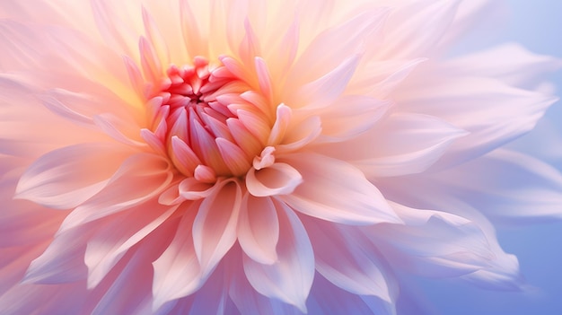 A close up of a pink and white flower