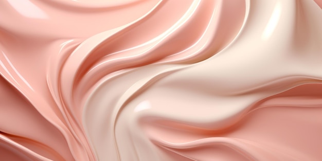 Близкое изображение розовой и белой жидкости, генерирующей вихрь