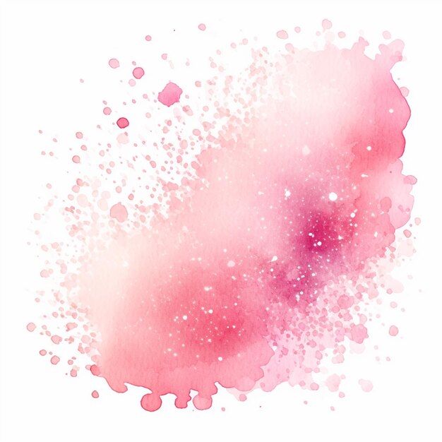 Photo a close up of a pink and white watercolor splatter generative ai