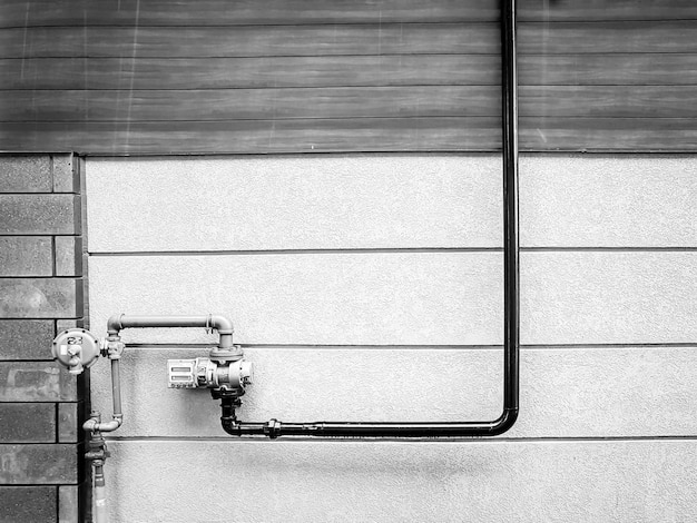 Photo close-up of pipe on wall