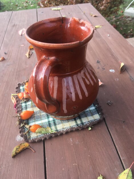 Close-up of pitcher on table