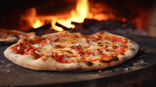 Foto close up di una pizza con carne e verdure