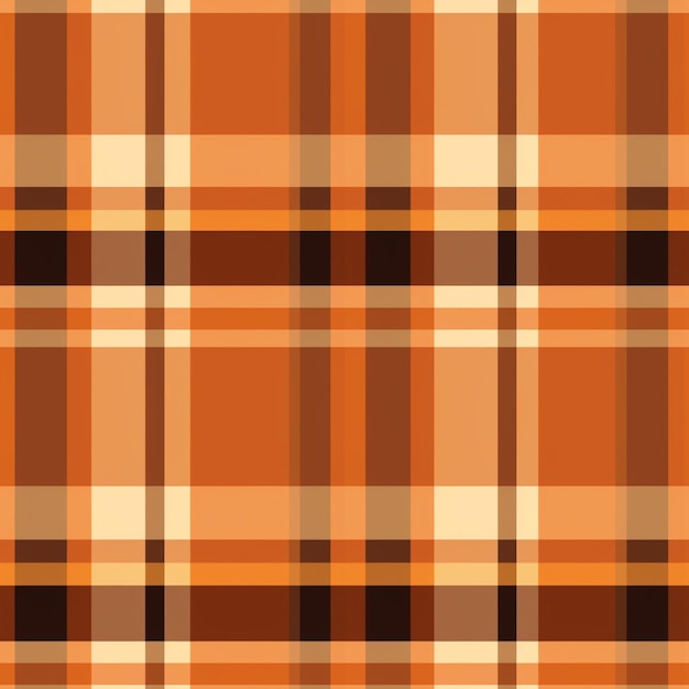 a close up of a plaid pattern in brown and white generative ai