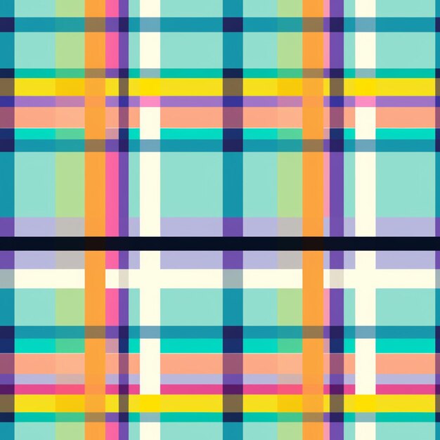 a close up of a plaid pattern with a black background generative ai