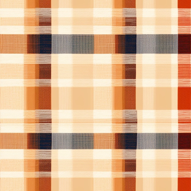 A close up of a plaid pattern with a brown and blue color generative ai