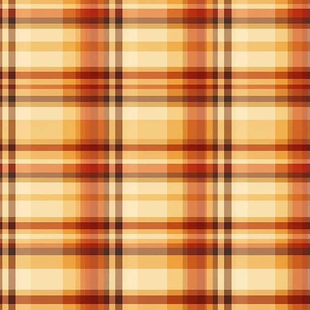 Photo a close up of a plaid pattern with a brown and orange color generative ai