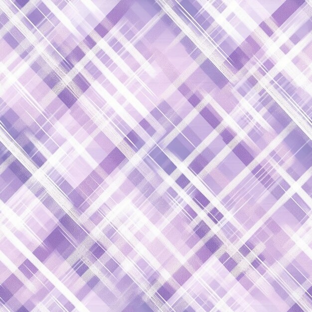 A close up of a plaid pattern with a purple background generative ai