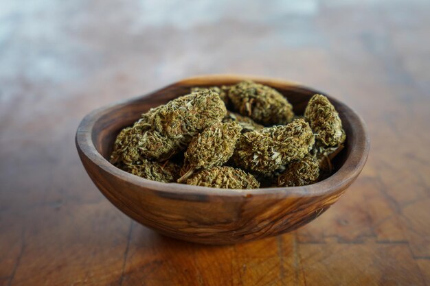 Close-up of plant in container on table