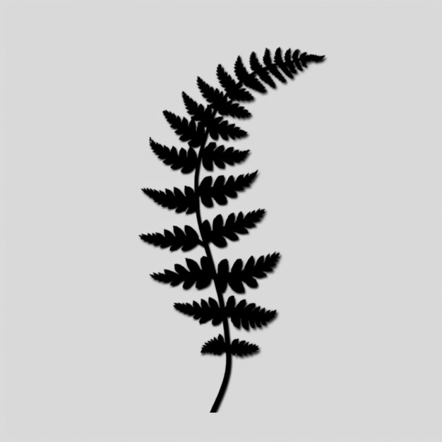 a close up of a plant with a black outline on a white background generative ai