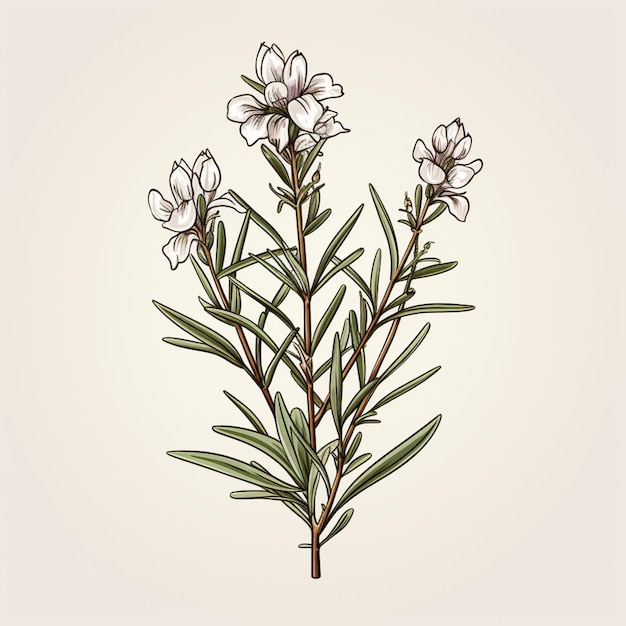 Un primo piano di una pianta con fiori su uno sfondo bianco