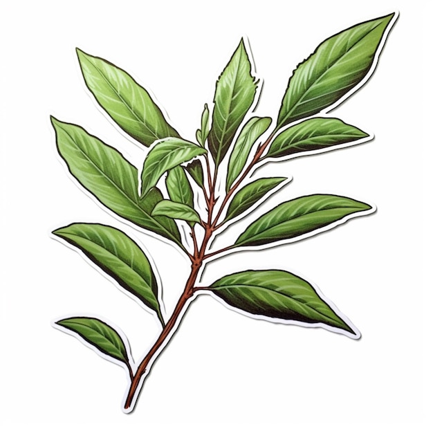  ⁇ 색 배경 에 초록색 잎 을 가진 식물 의 클로즈업