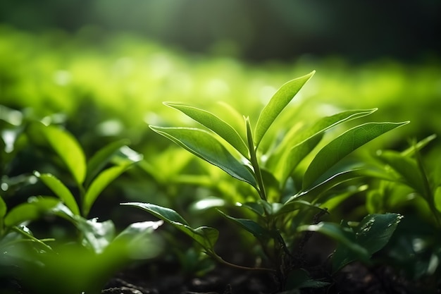 A close up of a plant with green leaves